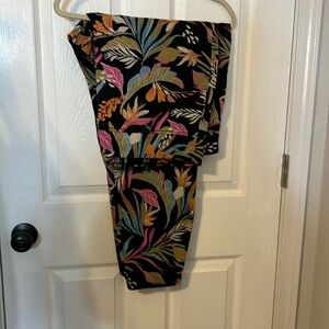 Terra & Sky Floral Tropical Pants Sz 3x Waist 24
